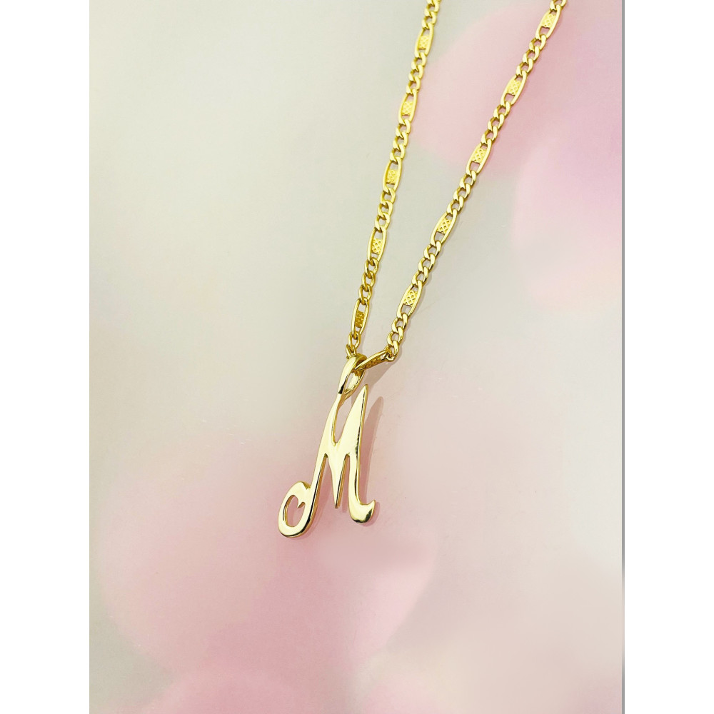 Anhänger Buchstabe M Kettenanhänger Gold Goldanhänger