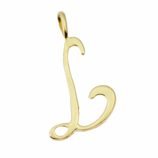 Anhänger Buchstabe L Kettenanhänger Gold Goldanhänger