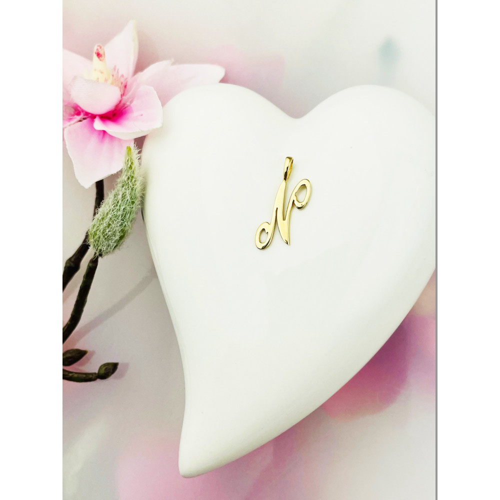 Anhänger Buchstabe N Kettenanhänger Gold Goldanhänger