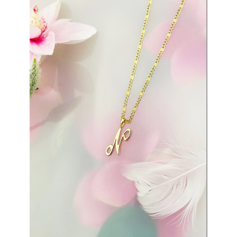 Anhänger Buchstabe N Kettenanhänger Gold Goldanhänger