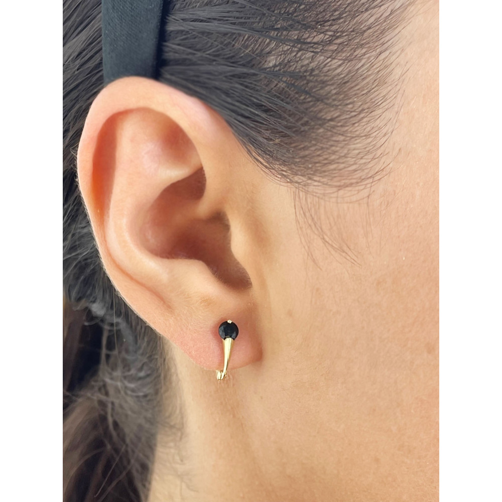 Gold Ohrringe Mit Onyx Ohrhänger Ohrstecker Ohrschmuck Gelbgold