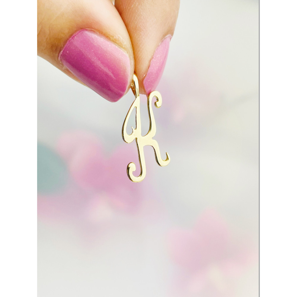 Anhänger Buchstabe K Kettenanhänger Gold Goldanhänger