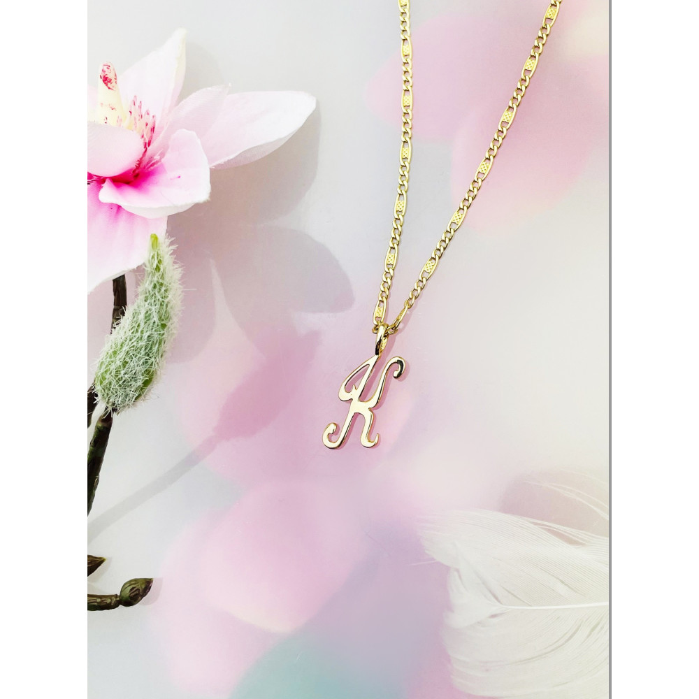 Anhänger Buchstabe K Kettenanhänger Gold Goldanhänger