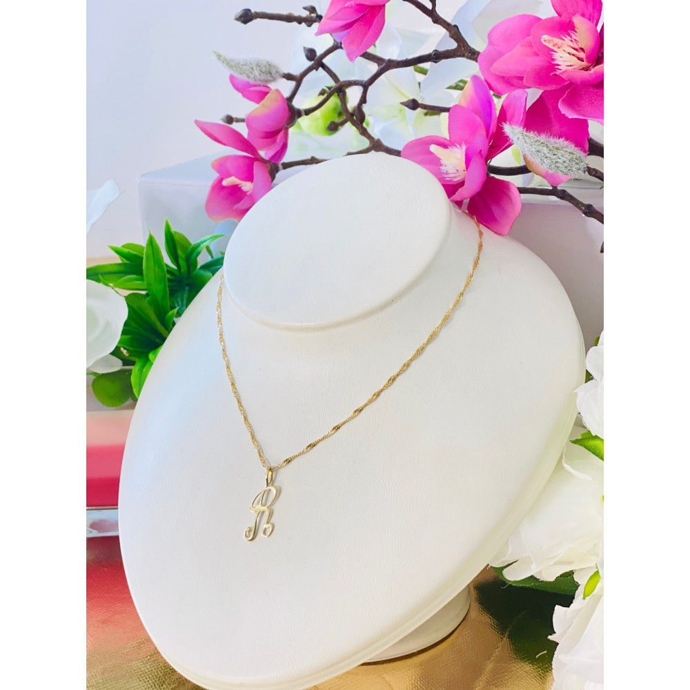 Anhänger Buchstabe R Kettenanhänger Gold Goldanhänger