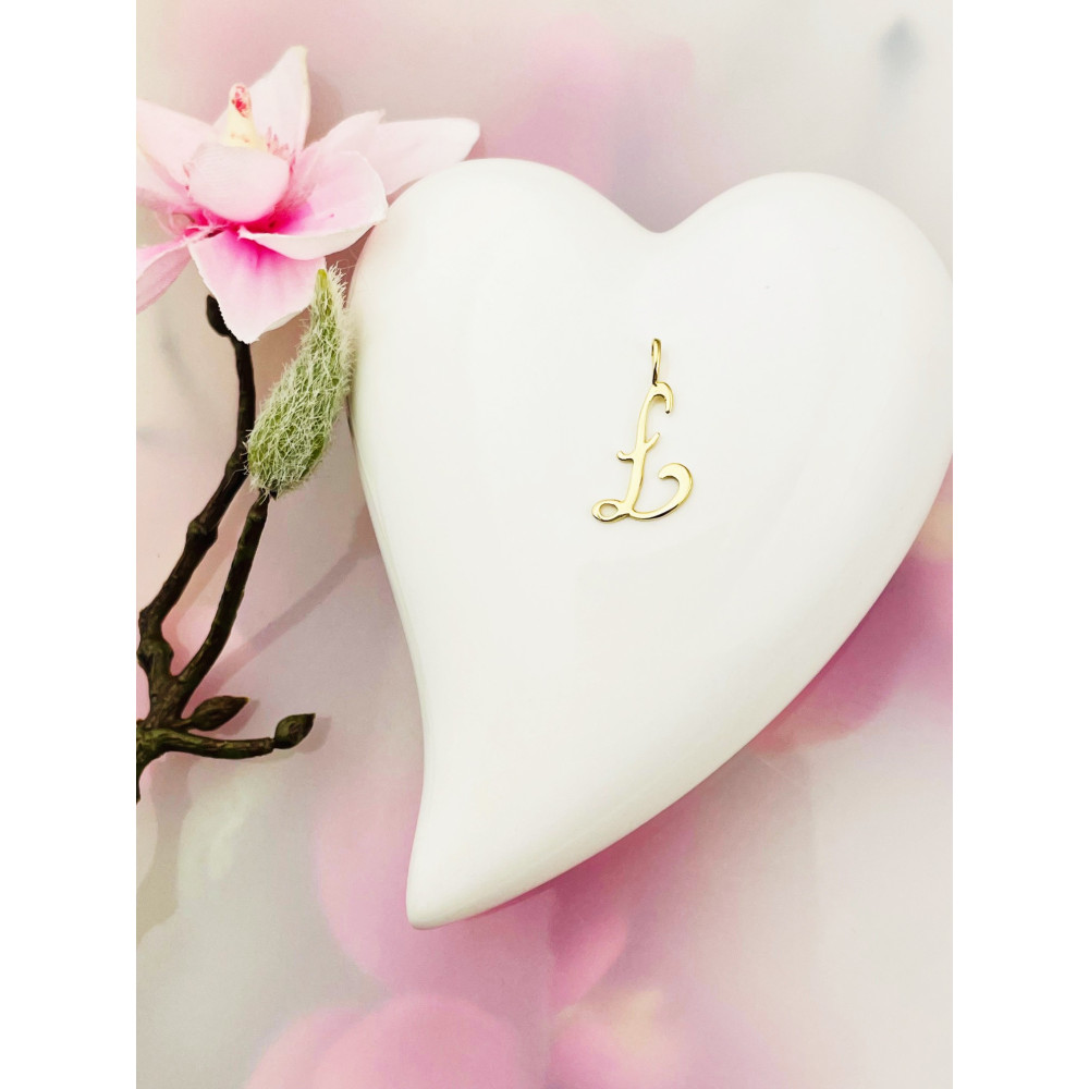 Anhänger Buchstabe Ł Kettenanhänger Gold Goldanhänger