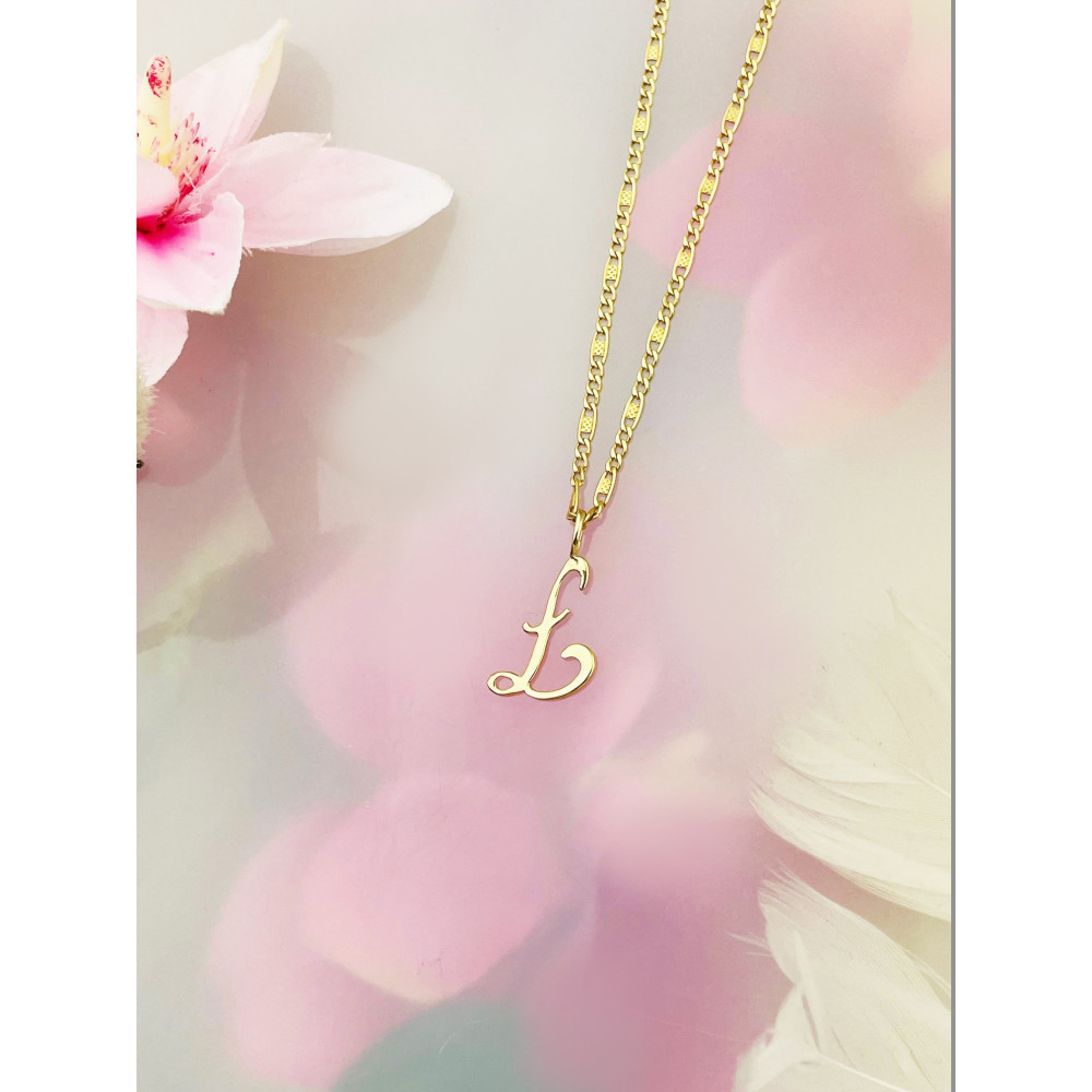 Anhänger Buchstabe Ł Kettenanhänger Gold Goldanhänger