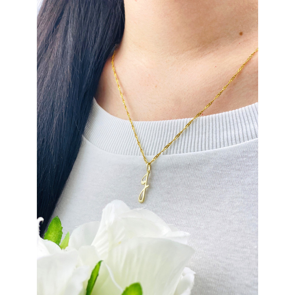 Anhänger Buchstabe J Kettenanhänger Gold Goldanhänger