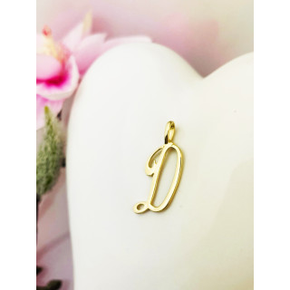 Anhänger Buchstabe D Kettenanhänger Gold Goldanhänger