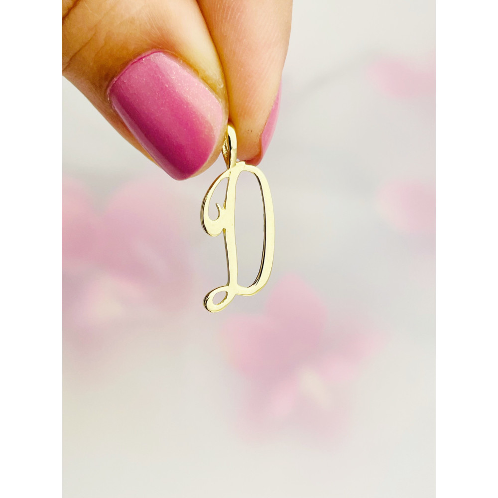 Anhänger Buchstabe D Kettenanhänger Gold Goldanhänger