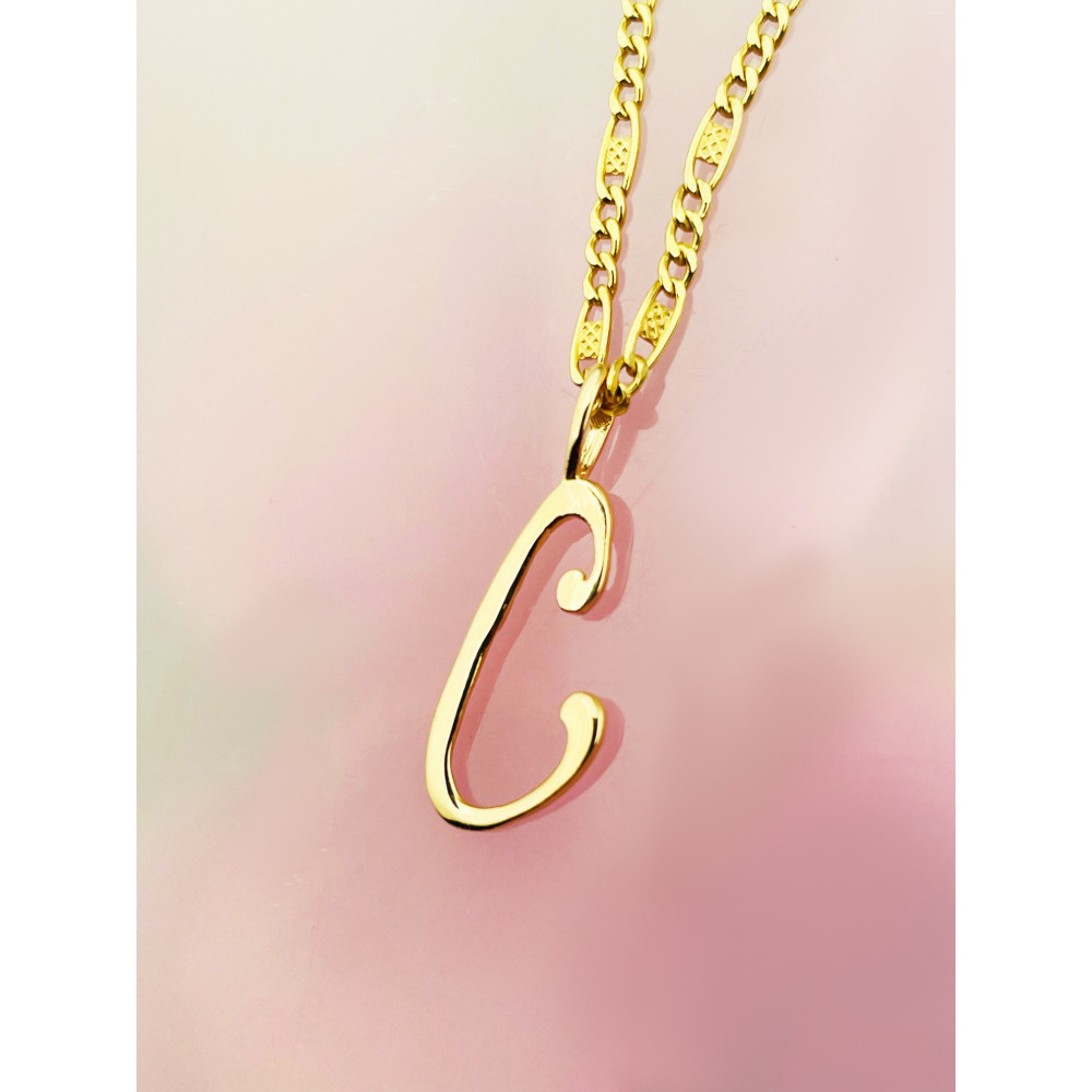 Anhänger Buchstabe C Kettenanhänger Gold Goldanhänger