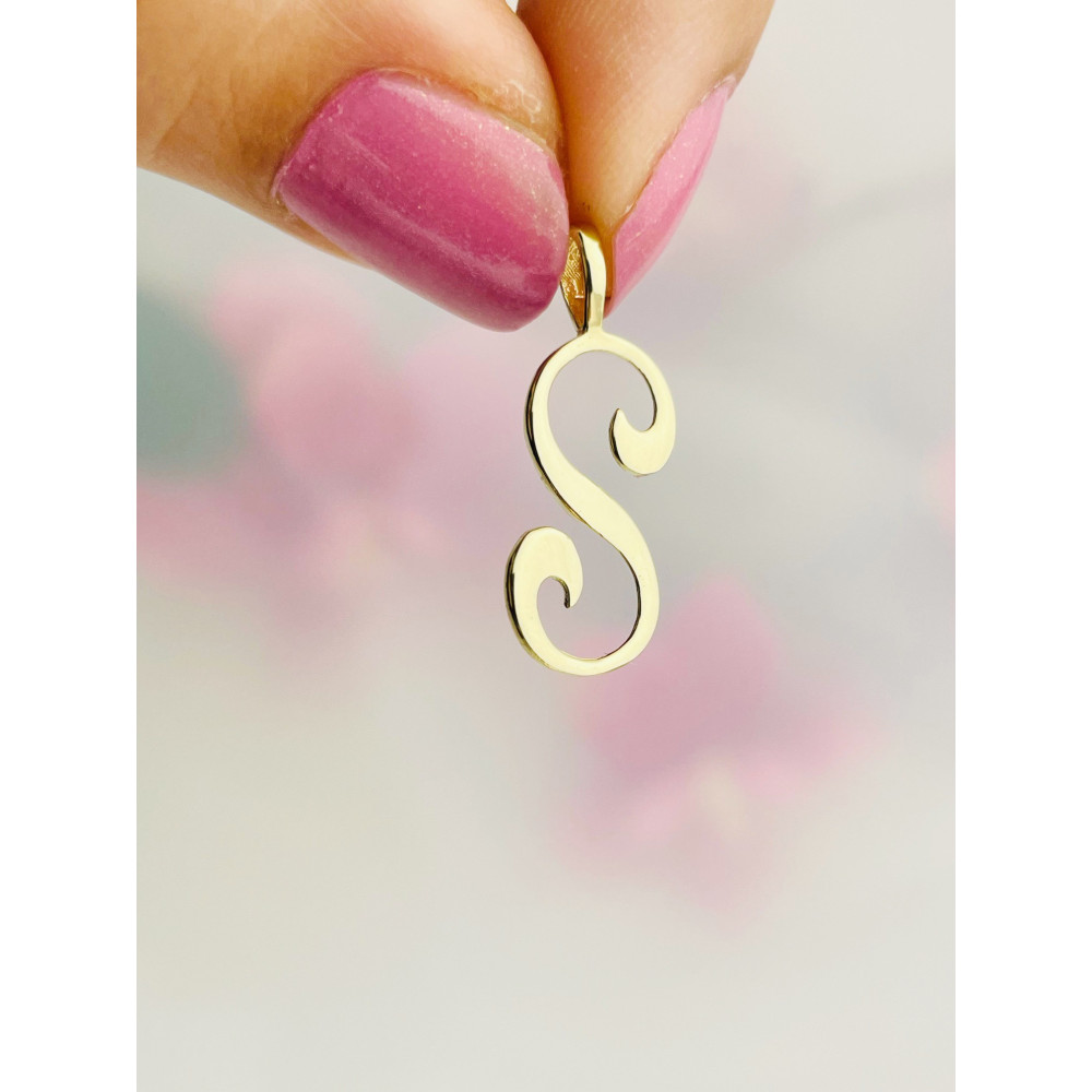 Anhänger Buchstabe S Kettenanhänger Goldanhänger Gelbgold