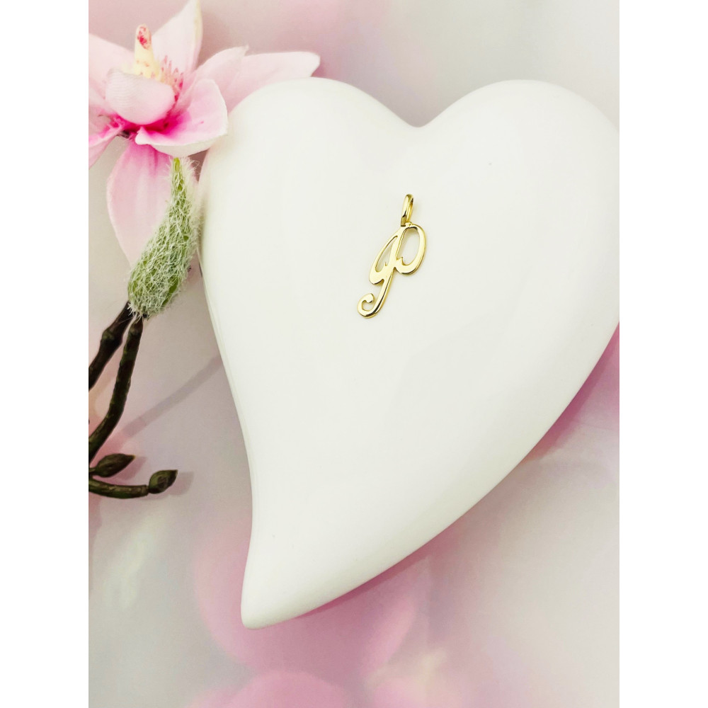 Anhänger Buchstabe P Kettenanhänger Goldanhänger Gelbgold