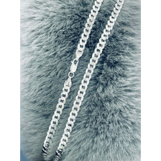 Srebrny łańcuszek szeroka pancerka