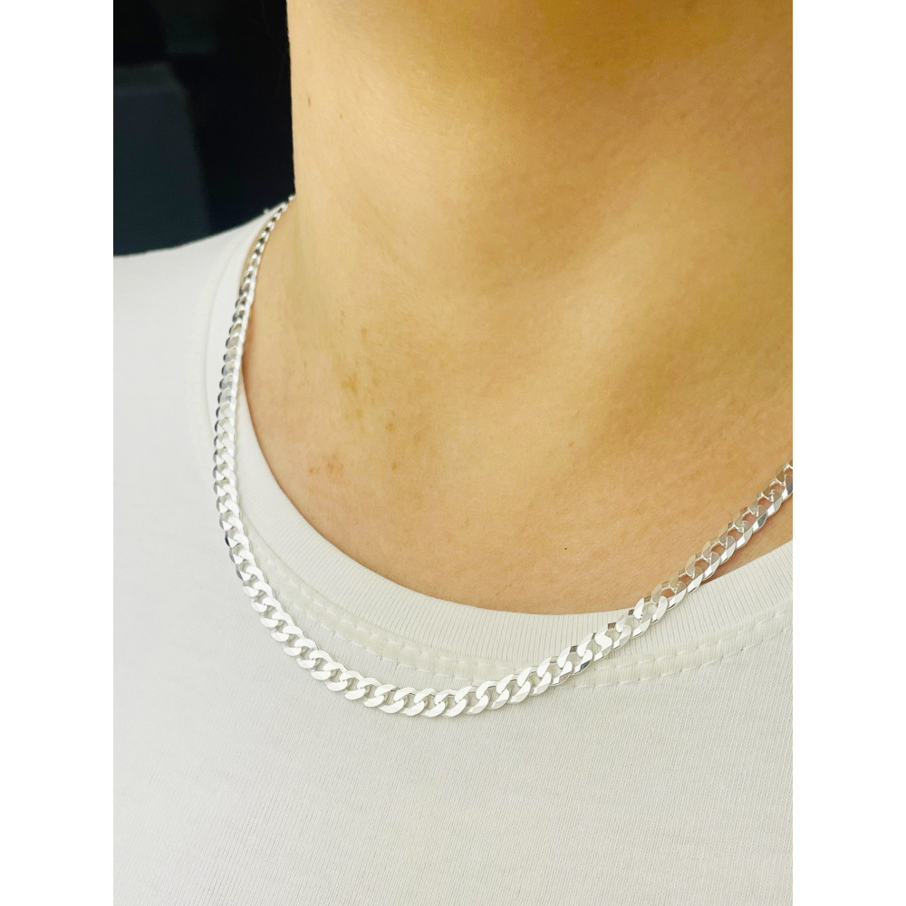 925 Silber Halskette Panzerkette