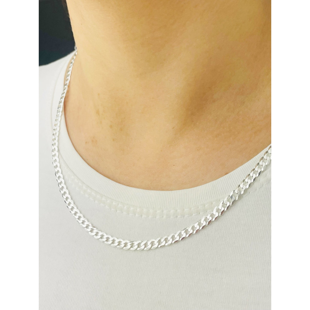 925 Silber Halskette Panzerkette
