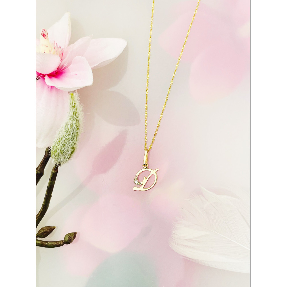 copy of Złoty wisiorek zawieszka rozeta ażurowa