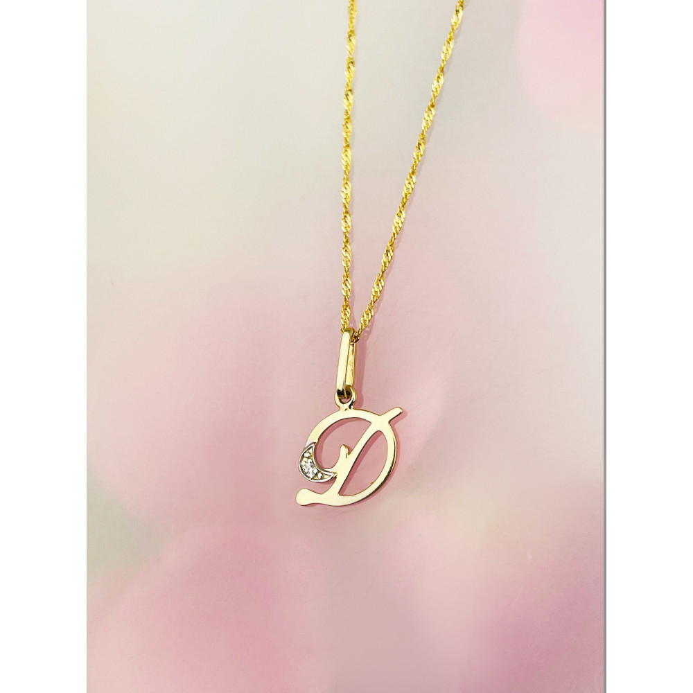 copy of Złoty wisiorek zawieszka rozeta ażurowa