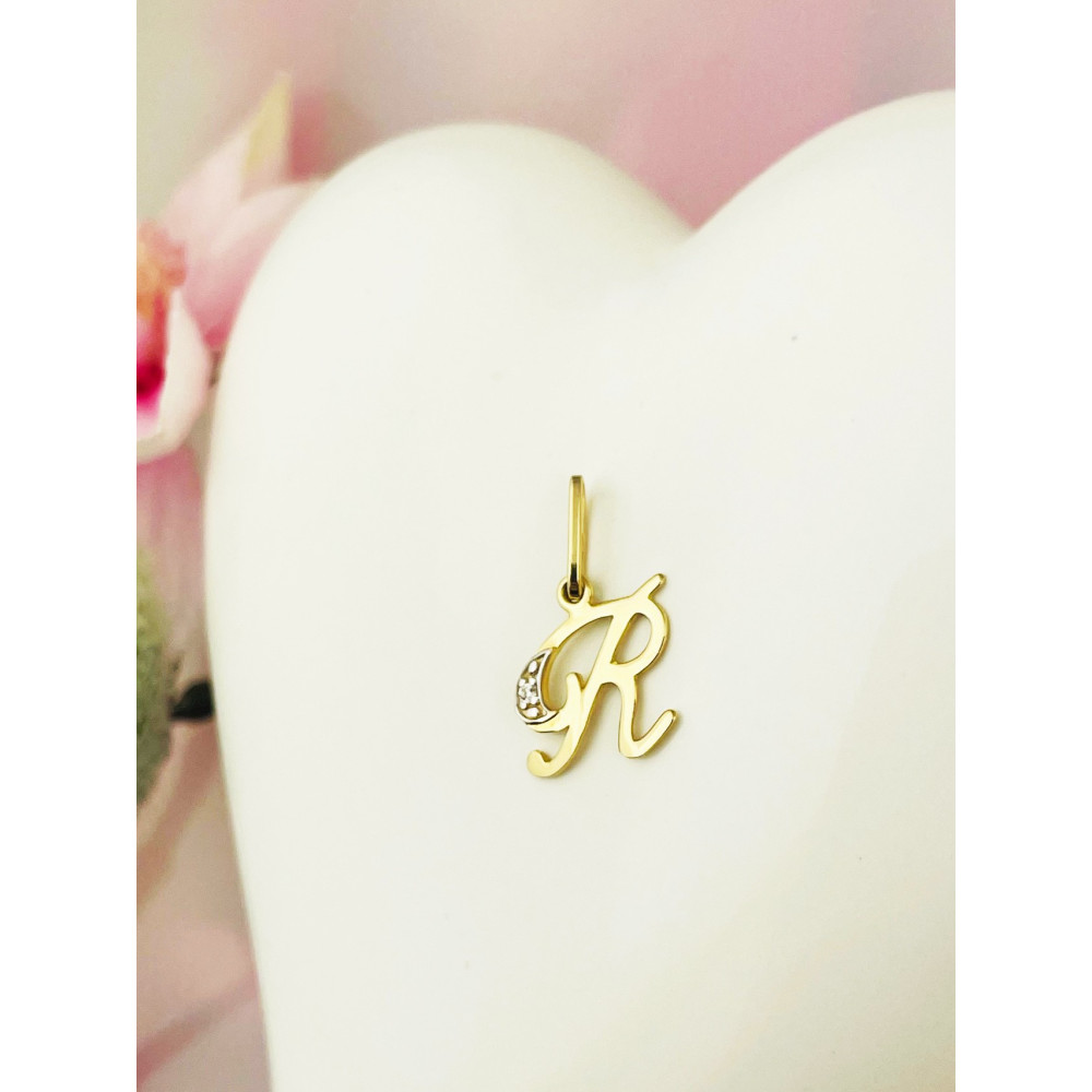 copy of Złoty wisiorek zawieszka rozeta ażurowa