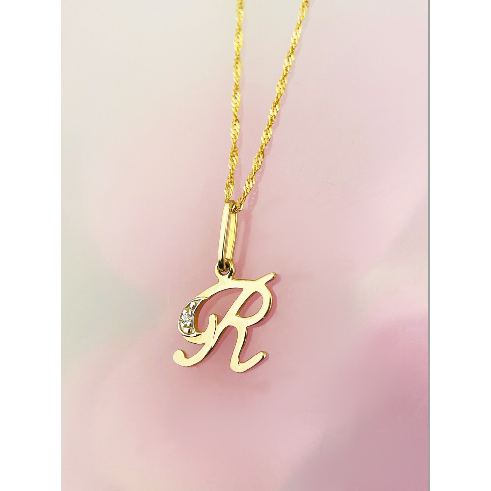 copy of Złoty wisiorek zawieszka rozeta ażurowa