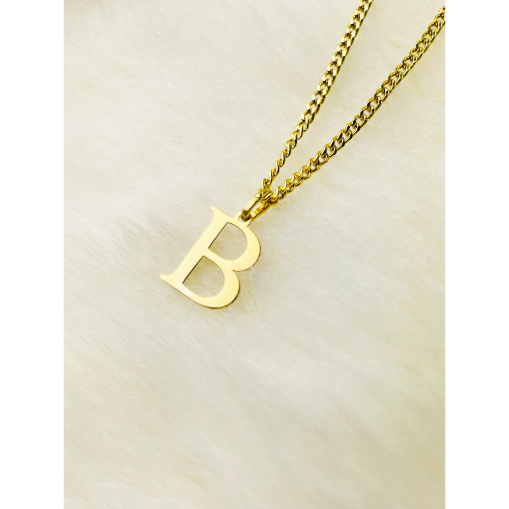 Anhänger Buchstabe B Kettenanhänger Goldanhänger 14KT Gelbgold