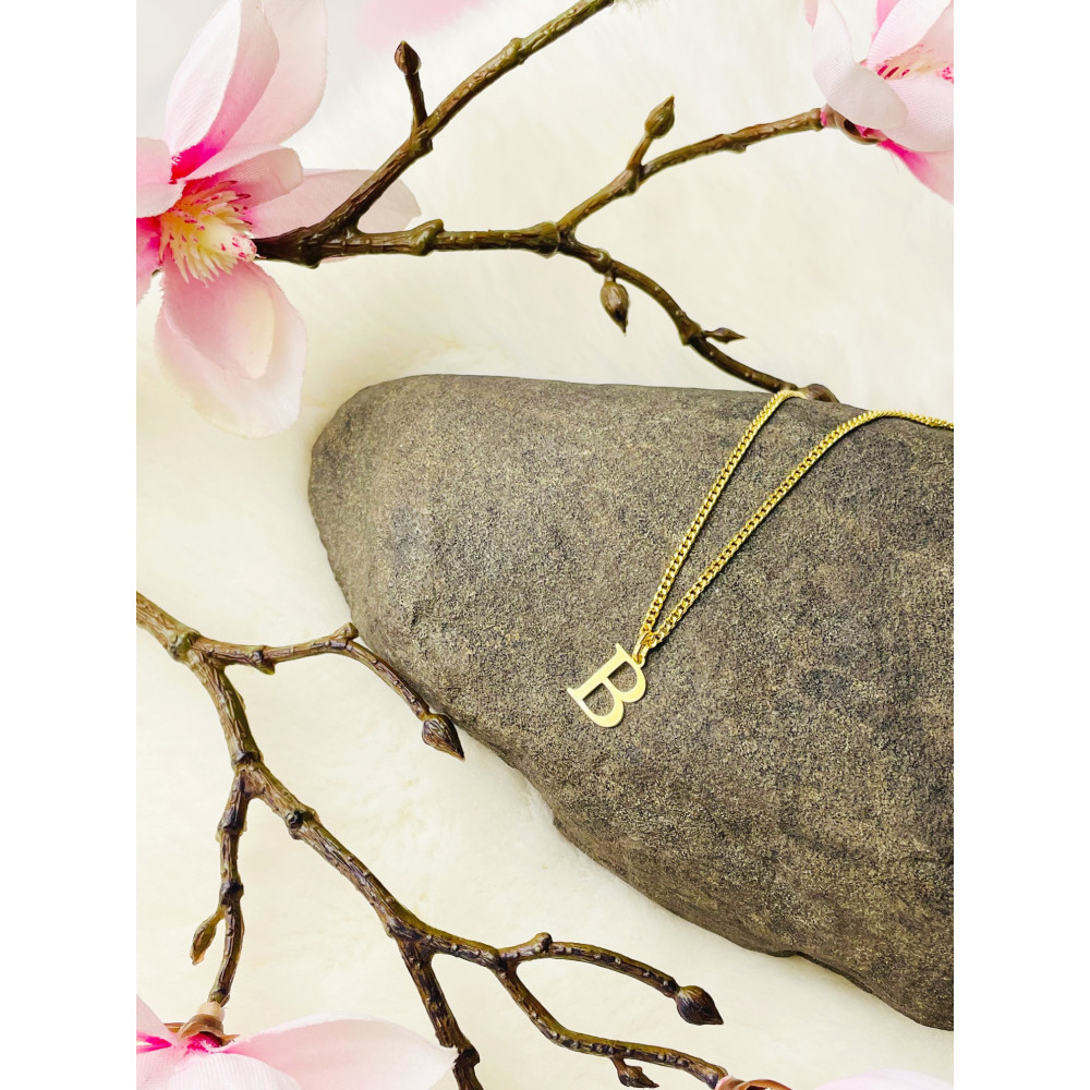Anhänger Buchstabe B Kettenanhänger Goldanhänger 14KT Gelbgold