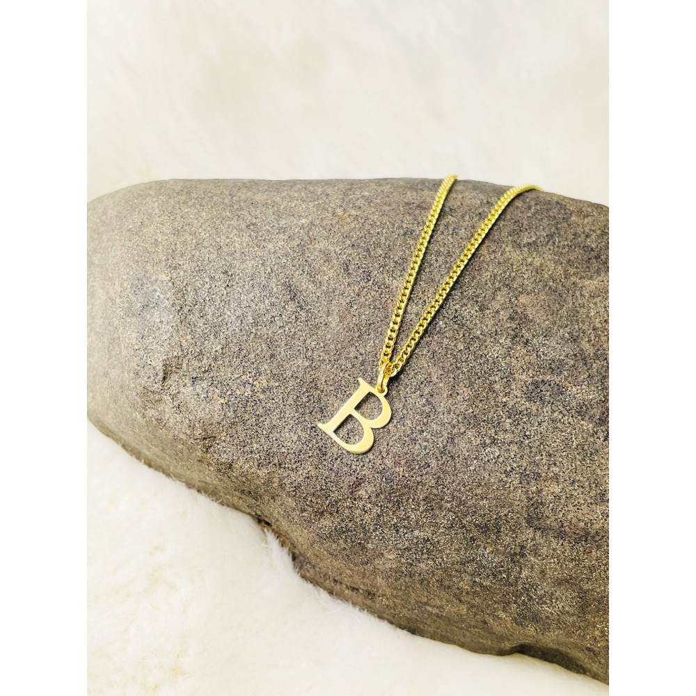 Anhänger Buchstabe B Kettenanhänger Goldanhänger 14KT Gelbgold