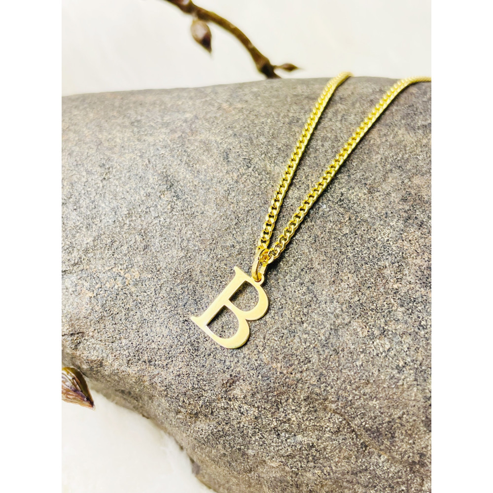 Anhänger Buchstabe B Kettenanhänger Goldanhänger 14KT Gelbgold