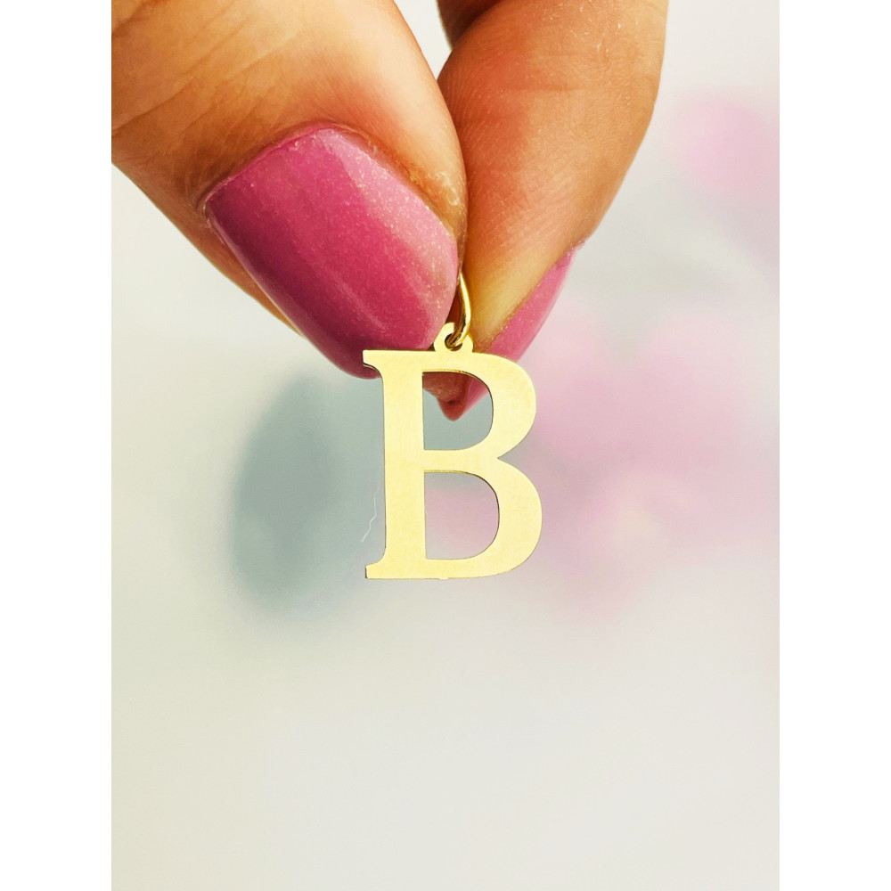 Anhänger Buchstabe B Kettenanhänger Goldanhänger 14KT Gelbgold