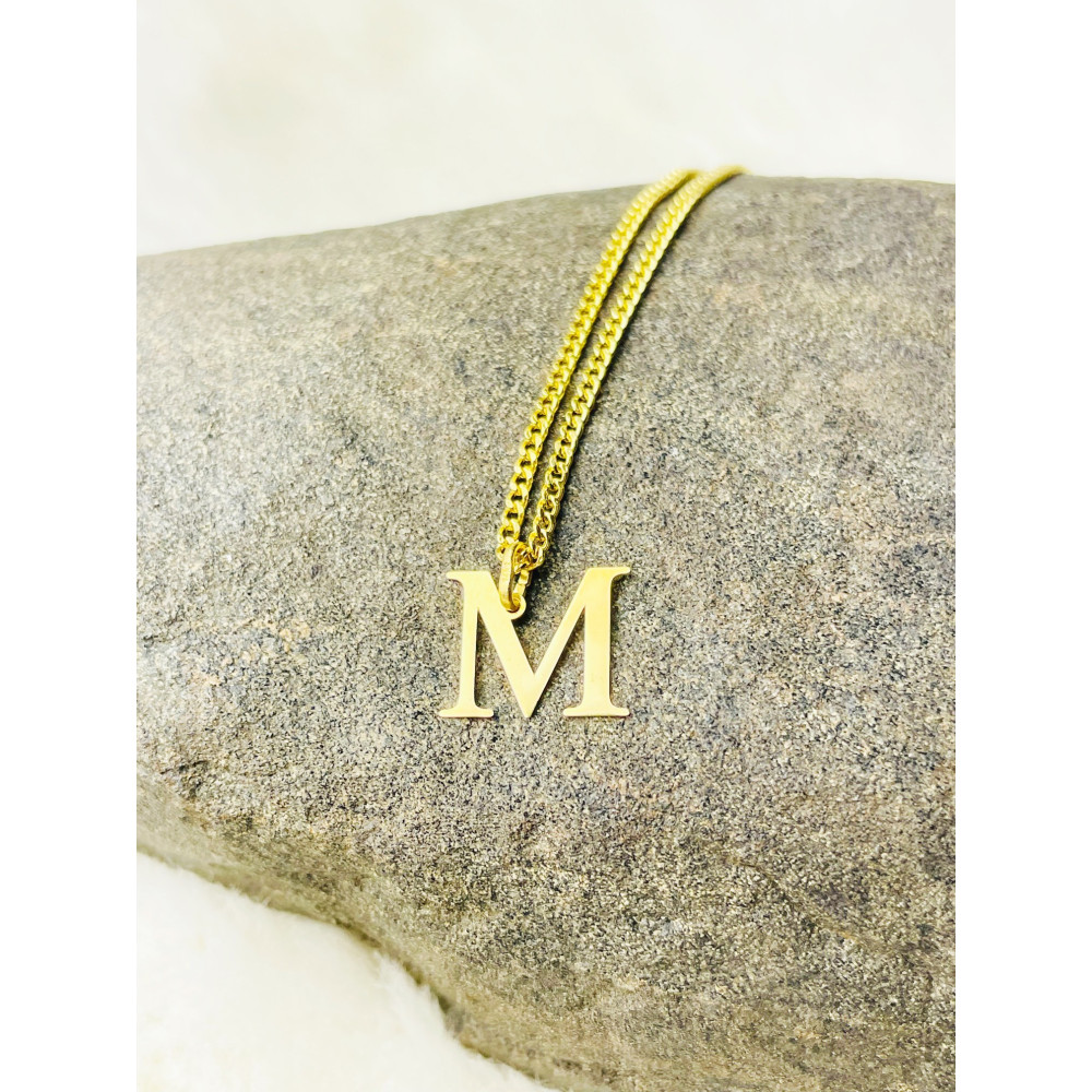 Anhänger Buchstabe M Kettenanhänger Goldanhänger 14KT Gelbgold