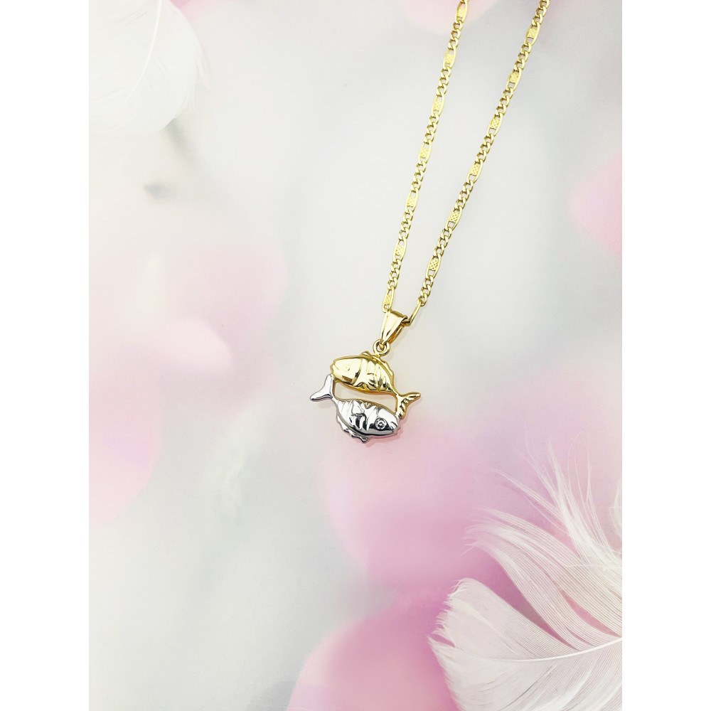 copy of Złoty wisiorek zawieszka rozeta ażurowa