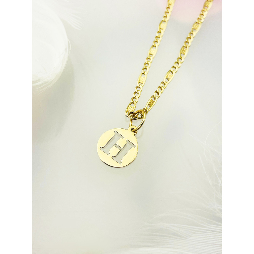 Anhänger Buchstabe H Kettenanhänger Gold Goldanhänger