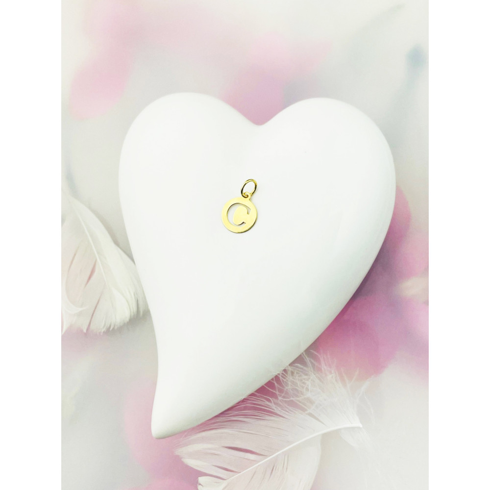 Anhänger Buchstabe C Kettenanhänger Gold Goldanhänger