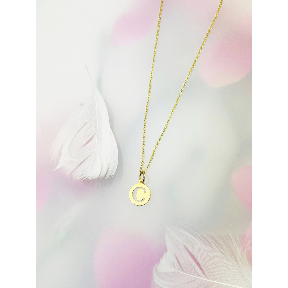 Anhänger Buchstabe C Kettenanhänger Gold Goldanhänger