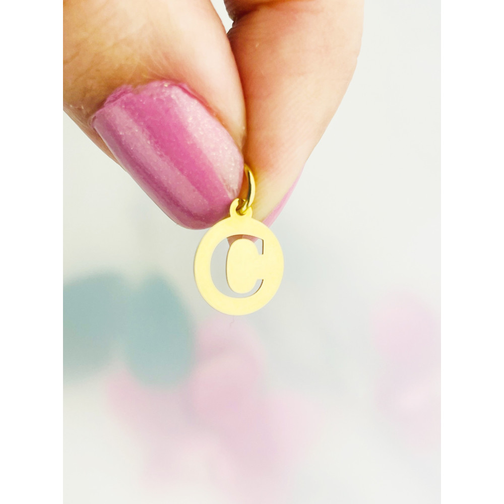 Anhänger Buchstabe C Kettenanhänger Gold Goldanhänger