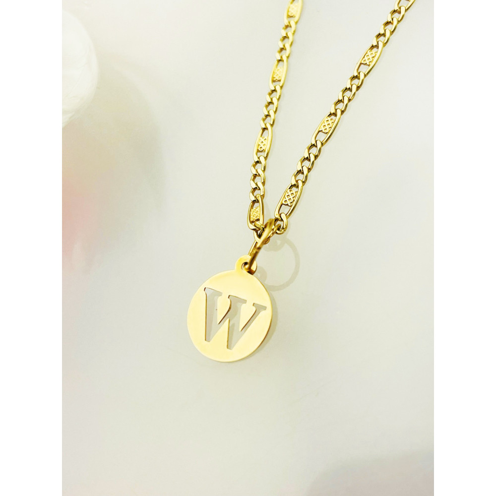 Anhänger Buchstabe W Kettenanhänger Gold Goldanhänger