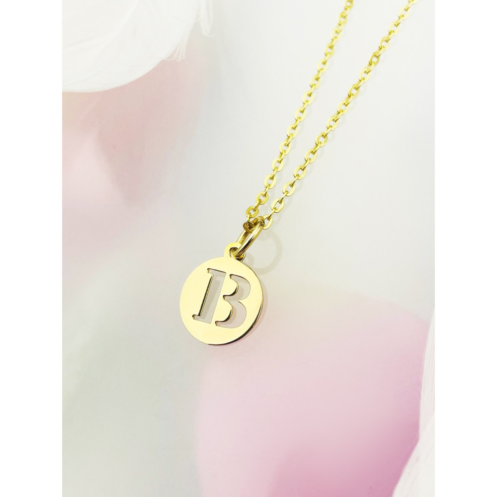 Anhänger Buchstabe B Kettenanhänger Gold Goldanhänger