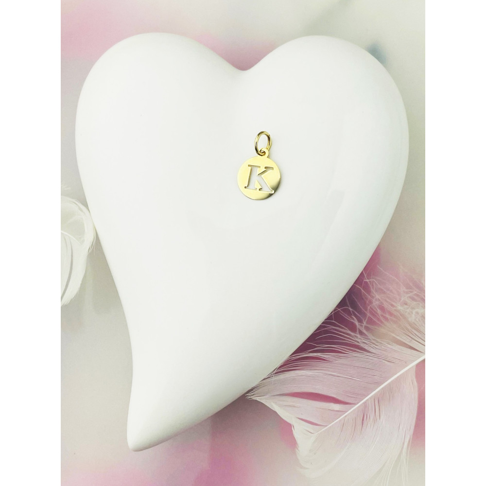 Anhänger Buchstabe K Kettenanhänger Gold Goldanhänger