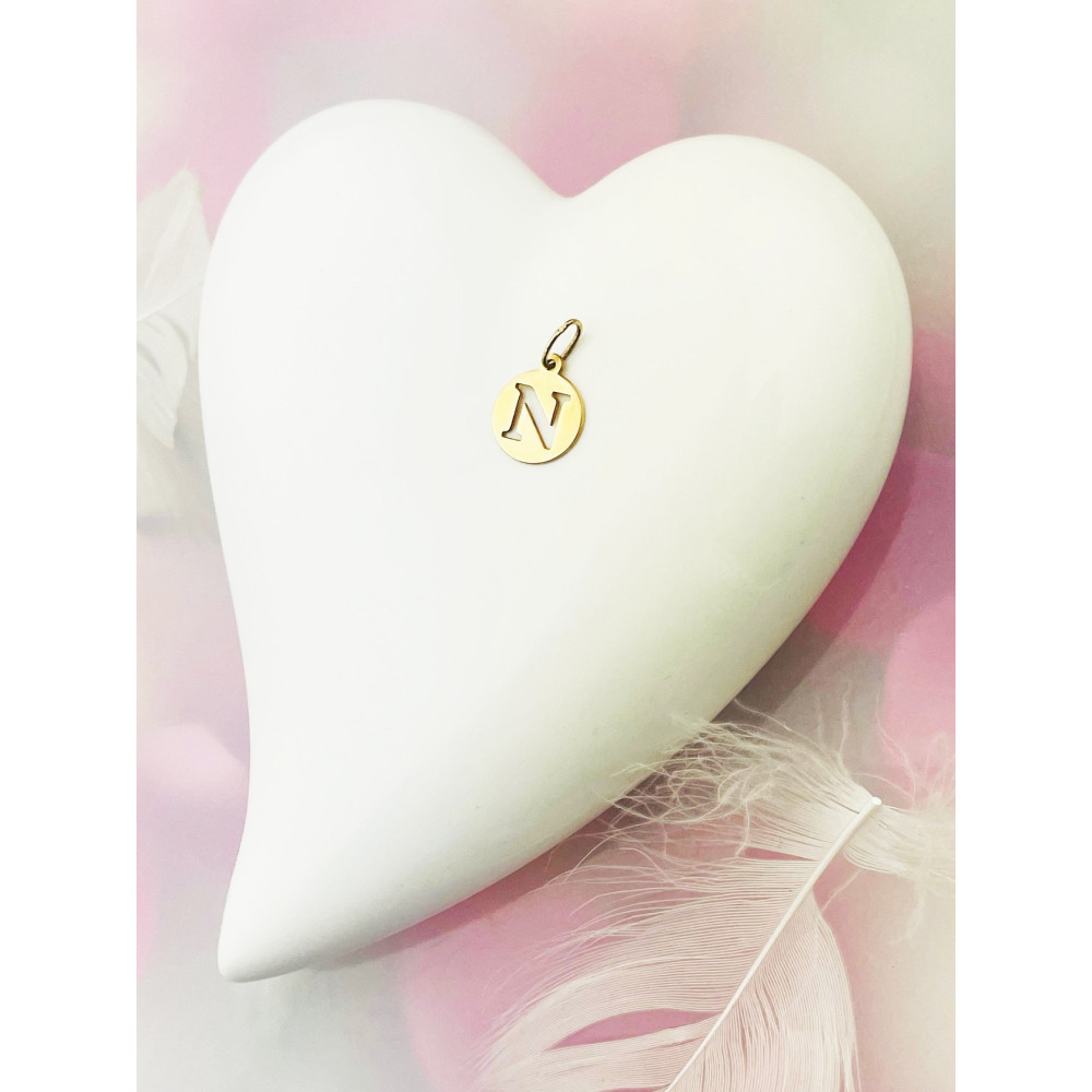 Anhänger Buchstabe N Kettenanhänger Gold Goldanhänger