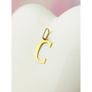 Anhänger Buchstabe C Kettenanhänger Goldanhänger 14KT Gelbgold