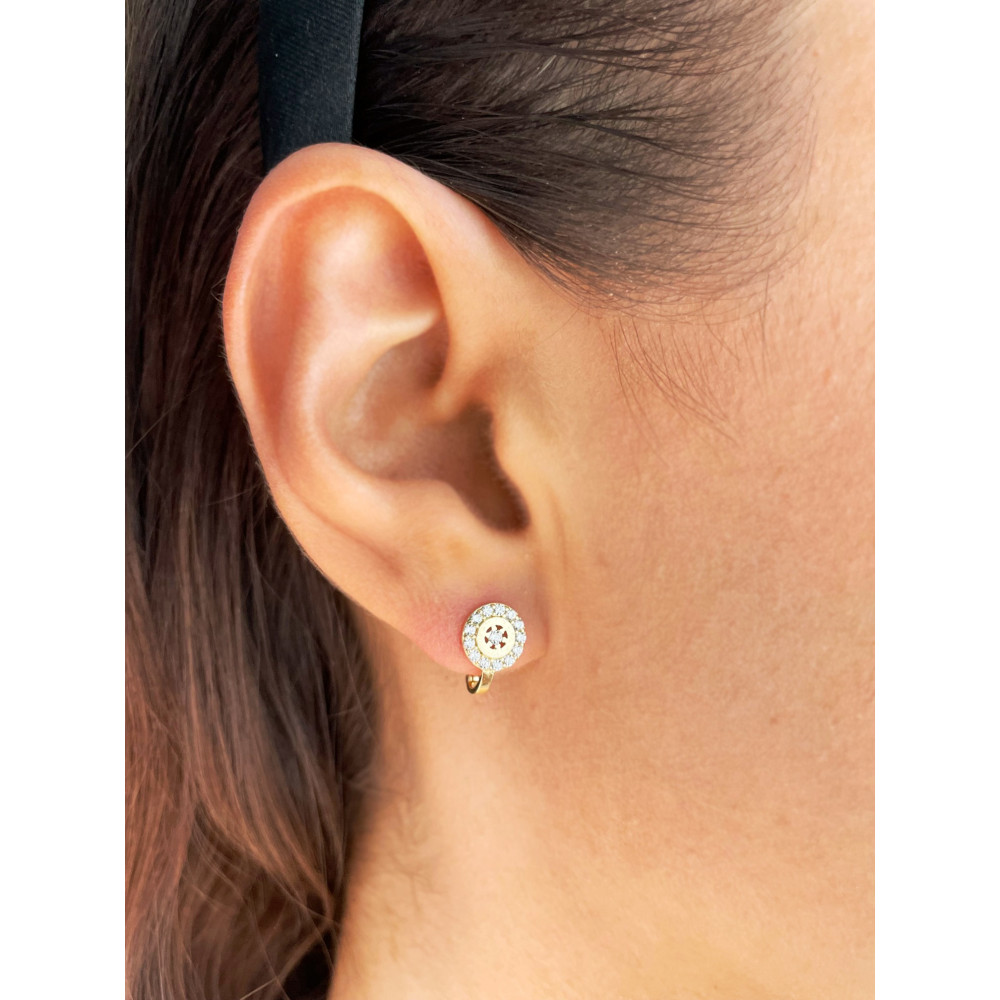 Złote kolczyki z cyrkoniami