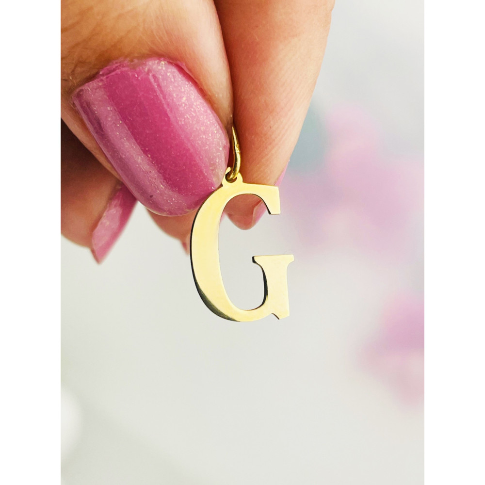 Anhänger Buchstabe G Kettenanhänger Goldanhänger 14KT Gelbgold
