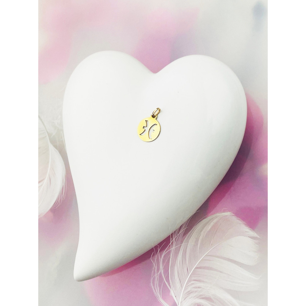 copy of Złoty wisiorek zawieszka rozeta ażurowa