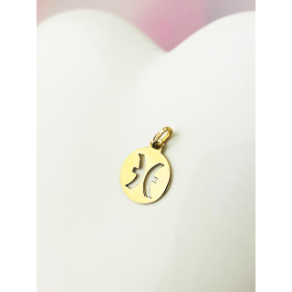 copy of Złoty wisiorek zawieszka rozeta ażurowa