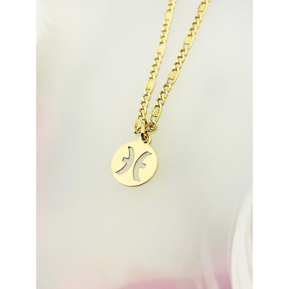 copy of Złoty wisiorek zawieszka rozeta ażurowa