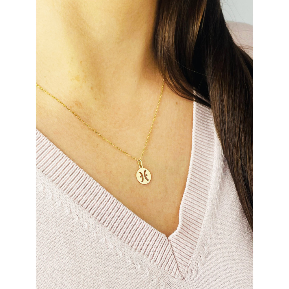 Goldanhänger Gelbgold  Sternzeichen Tierkreiszeichen  Fische Horoskop Kettenanhänger