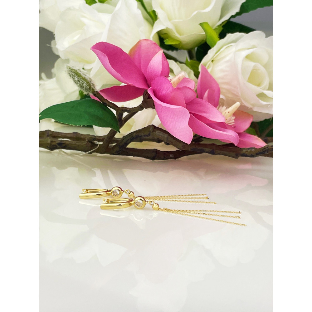 Gold Ohrringe Mit Zirkonia Ohrhänger Ohrstecker Ohrschmuck Gelbgold