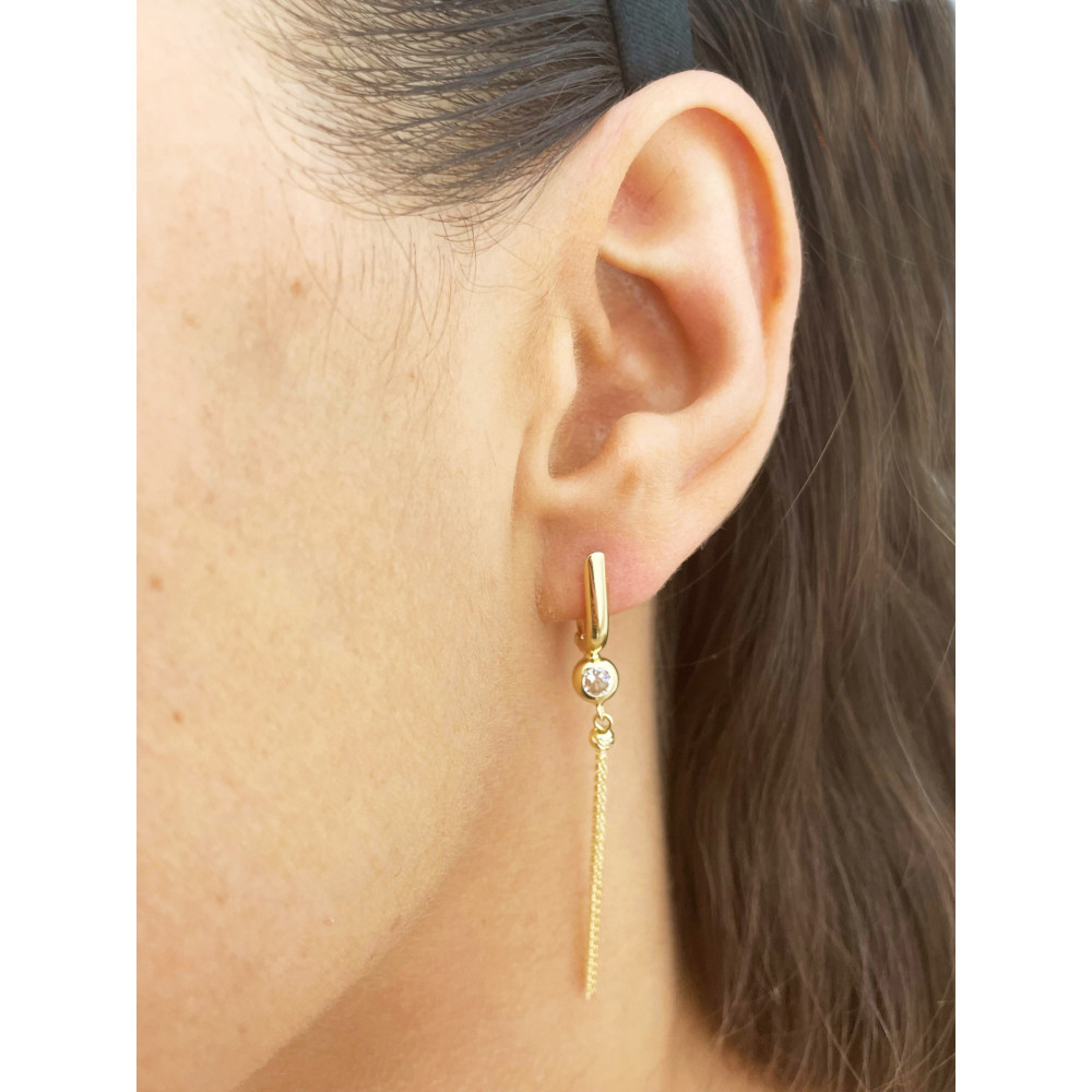 Gold Ohrringe Mit Zirkonia Ohrhänger Ohrstecker Ohrschmuck Gelbgold