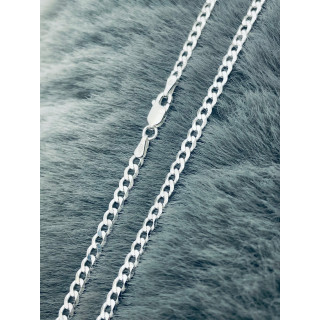 Srebrny łańcuszek pancerka długi