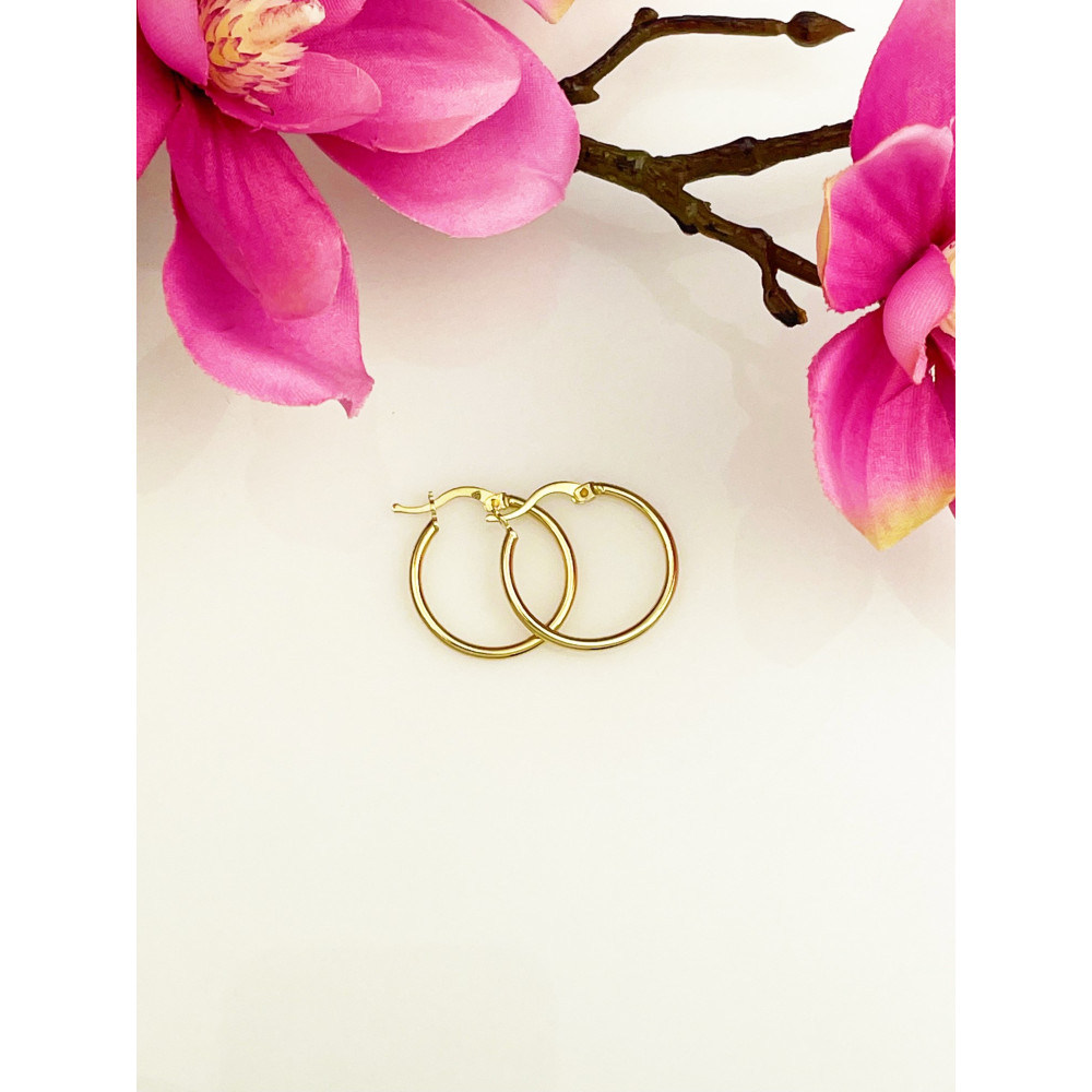 Creolen Ohrringe Ohrhänger Ohrstecker Ohrschmuck Gelbgold Paar 585er 14kt