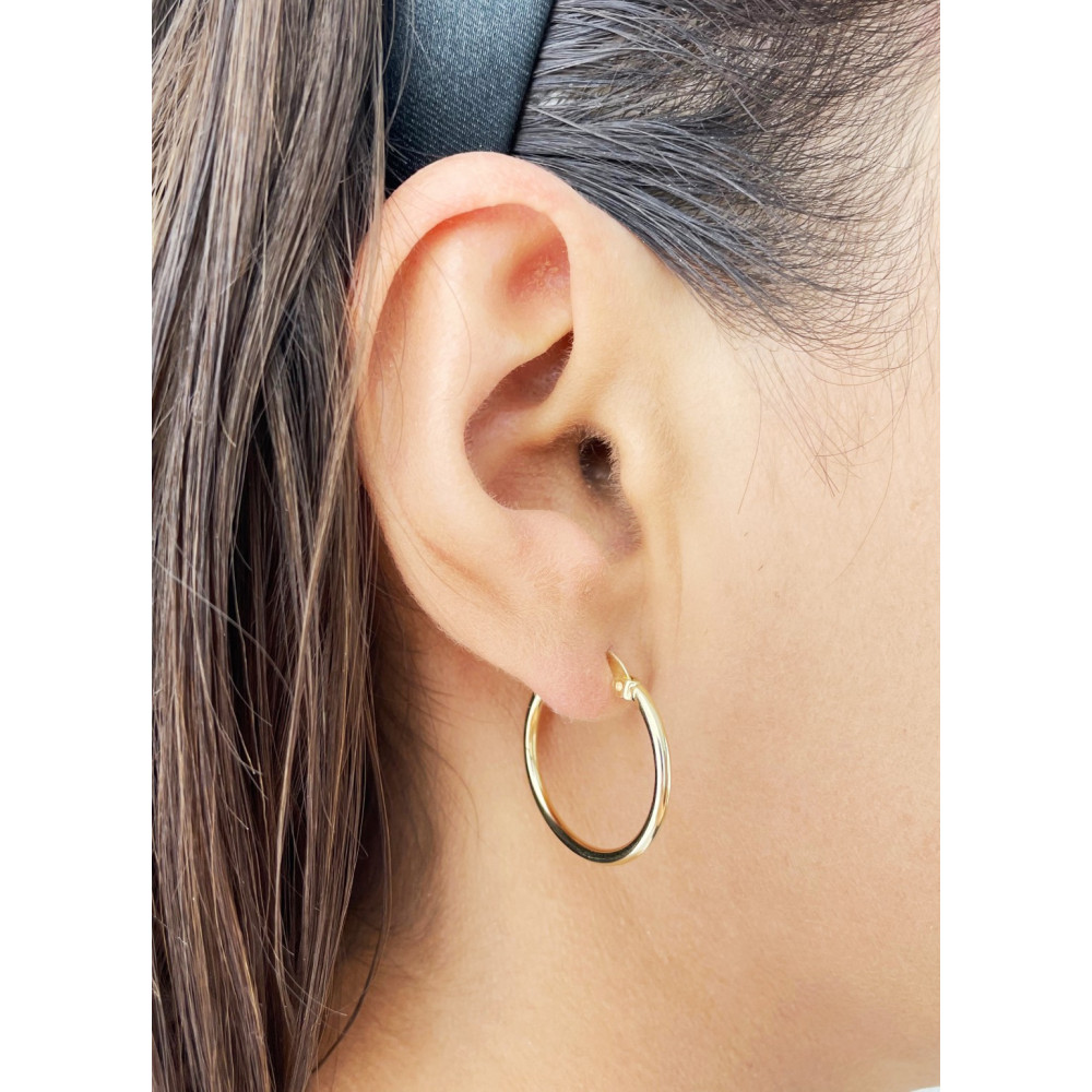 Creolen Ohrringe Ohrhänger Ohrstecker Ohrschmuck Gelbgold Paar 585er 14kt